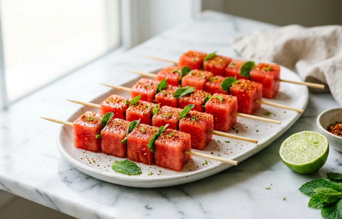 Spicy Watermelon Skewers