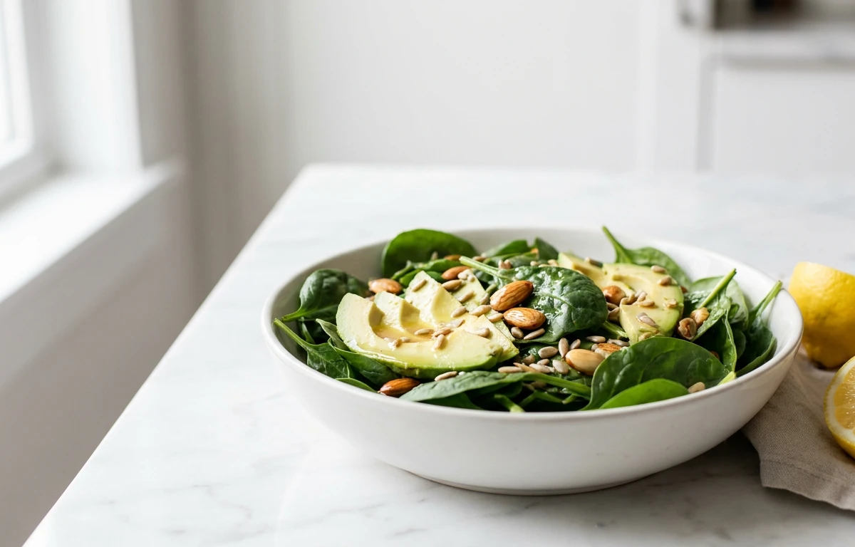 Spinach & Avocado Salad with Almonds