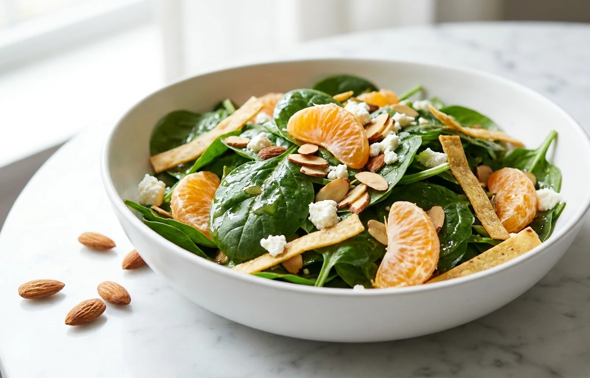Spinach Salad with Tangerine & Almonds