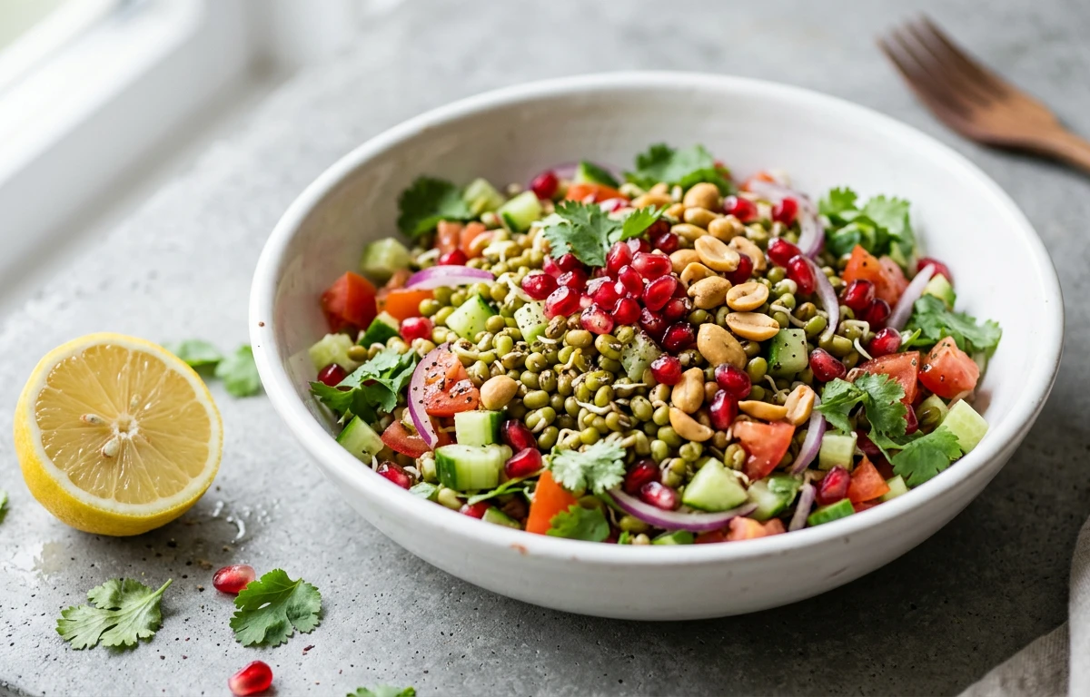 Sprouted Green Gram Salad