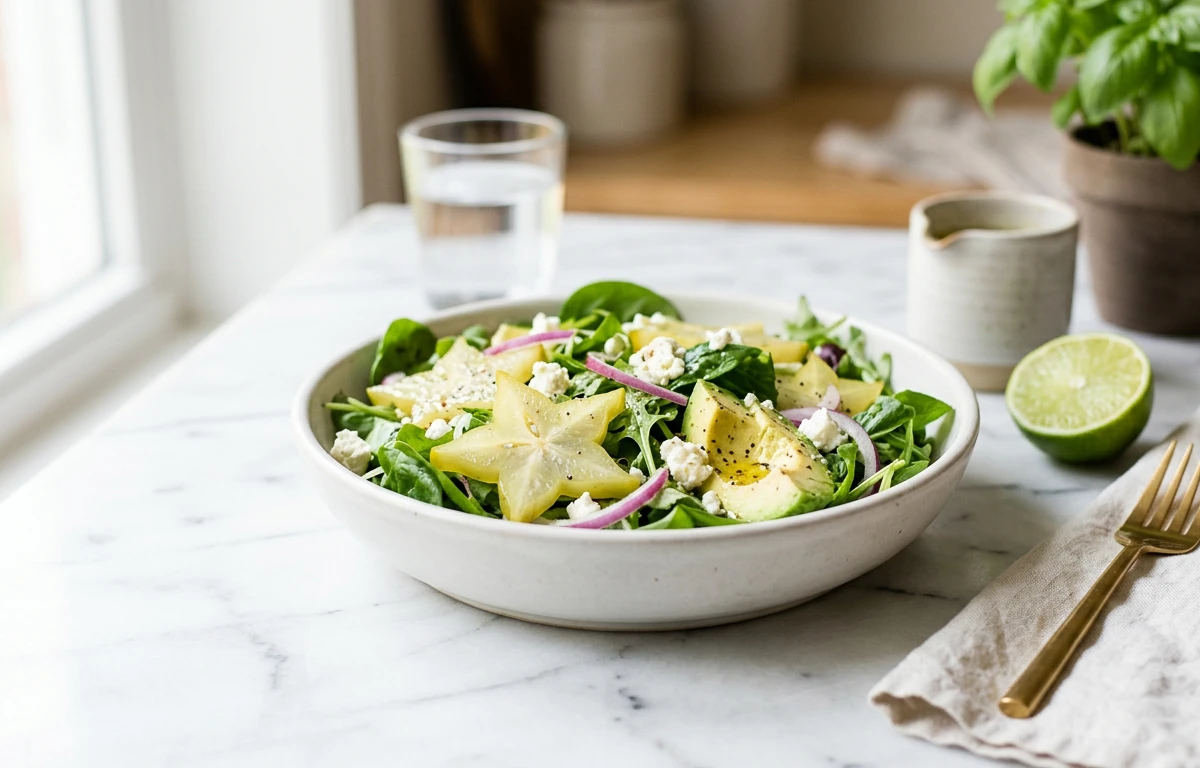Starfruit & Avocado Green Salad
