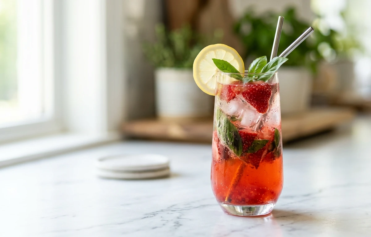 Strawberry Basil Refresher