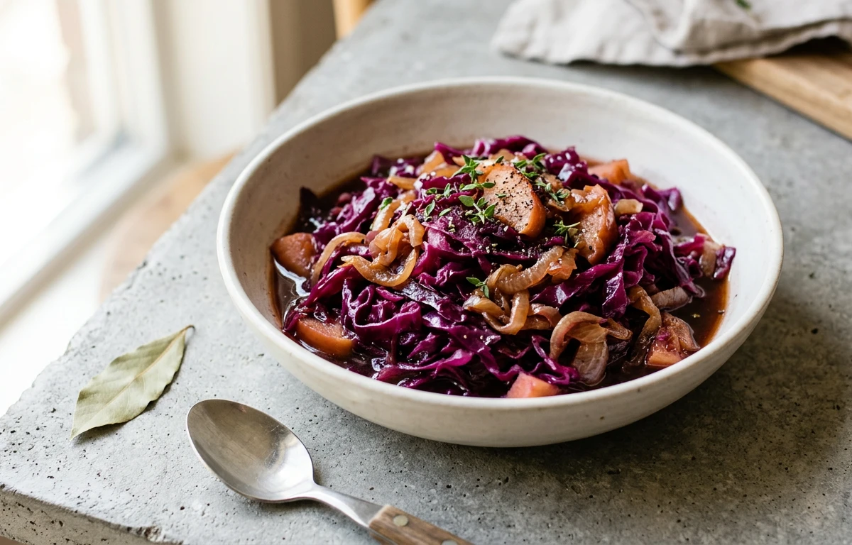 Sweet & Sour Braised Red Cabbage