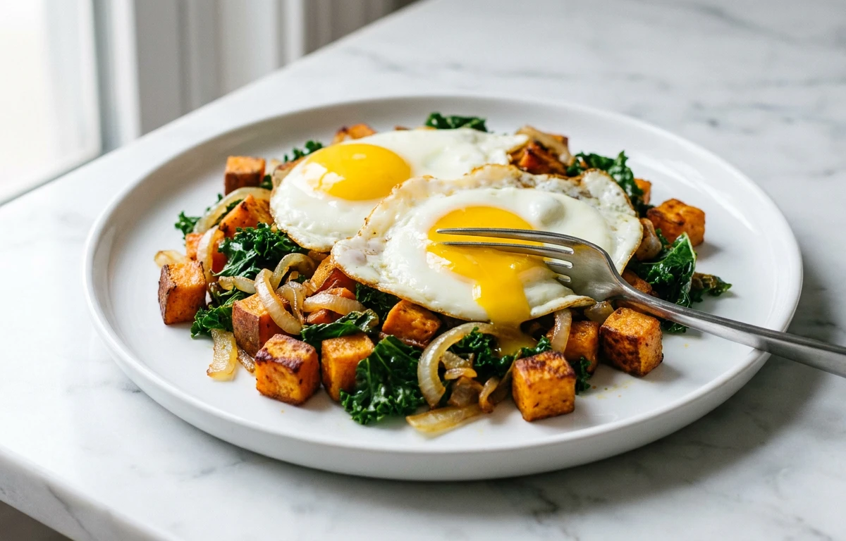 Sweet Potato & Kale Hash with Eggs