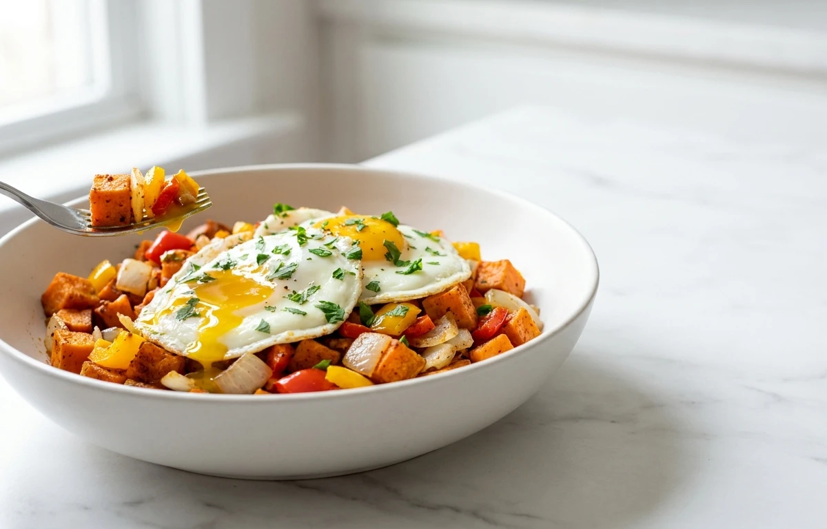 Sweet Potato and Bell Pepper Hash