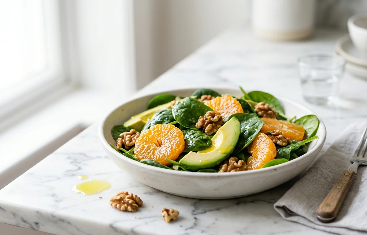 Tangerine, Avocado & Spinach Salad