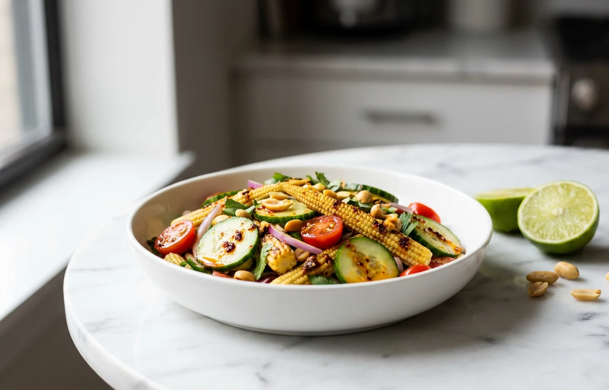Thai-Inspired Baby Corn Salad