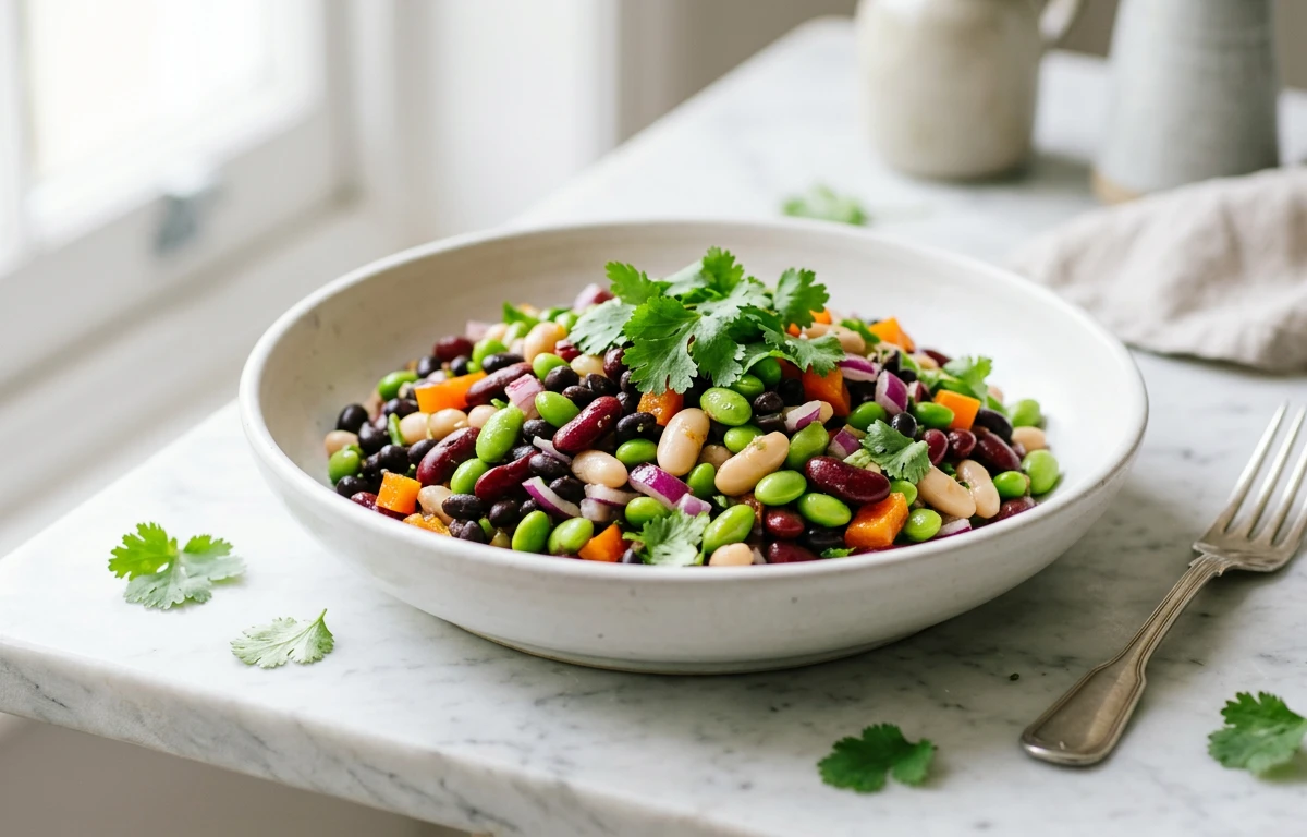 Three-Bean & Edamame Salad