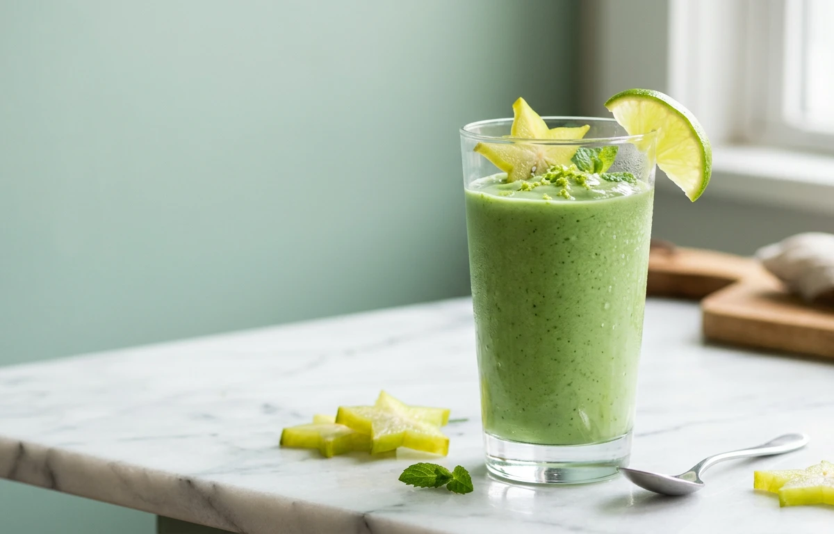 Tropical Starfruit Green Smoothie
