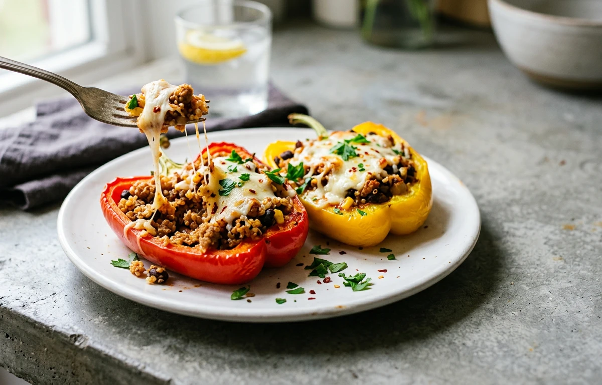 Turkey & Quinoa Stuffed Peppers