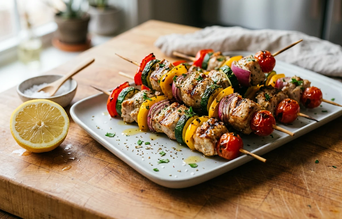Turkey & Veggie Skewers