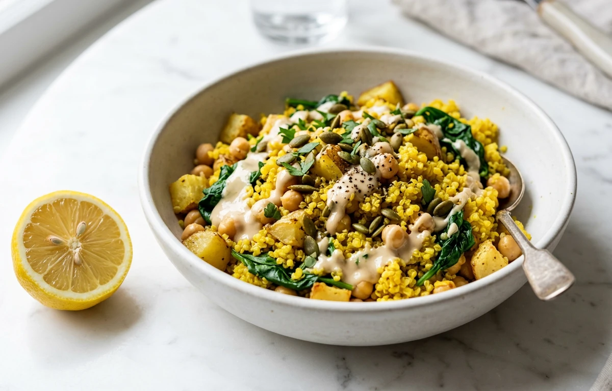 Turmeric Quinoa Bowl with Chickpeas