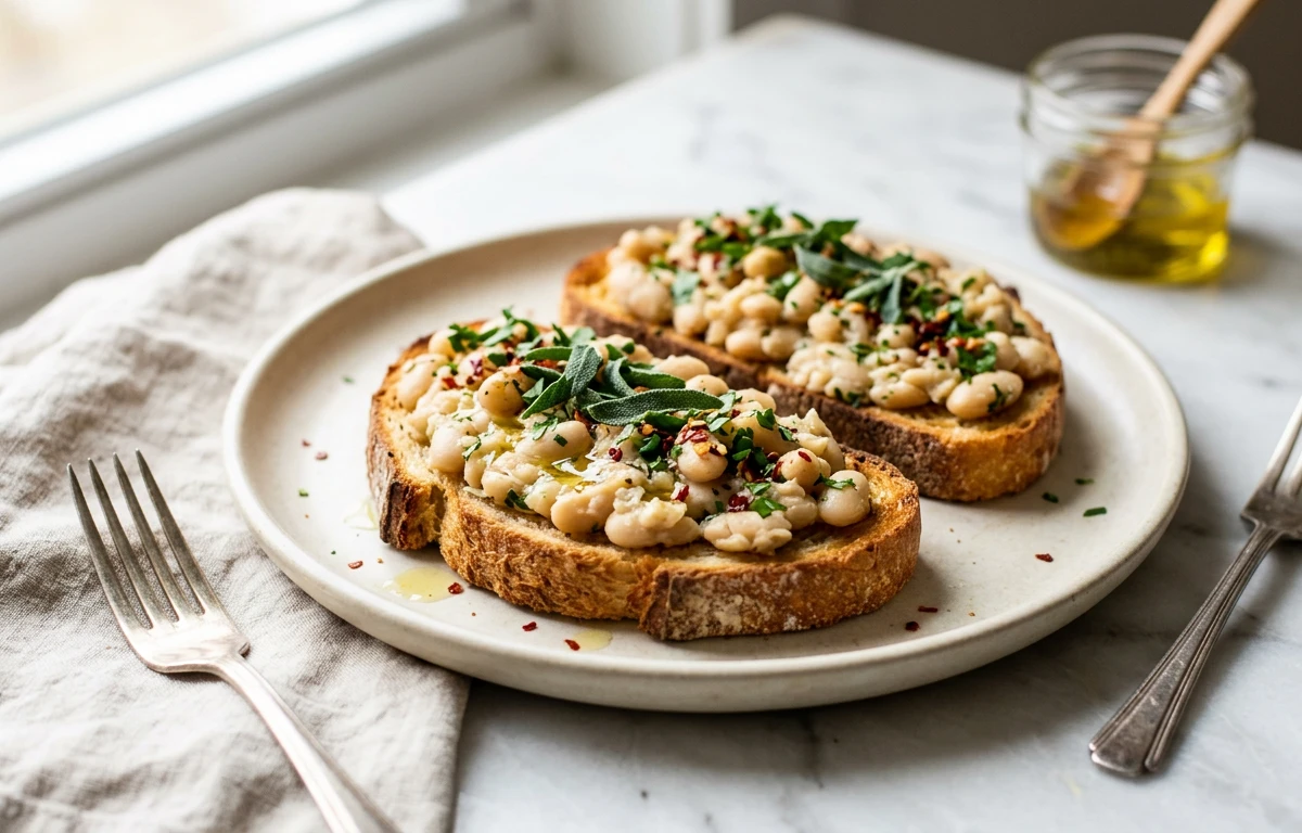 Tuscan-Style Beans on Toast