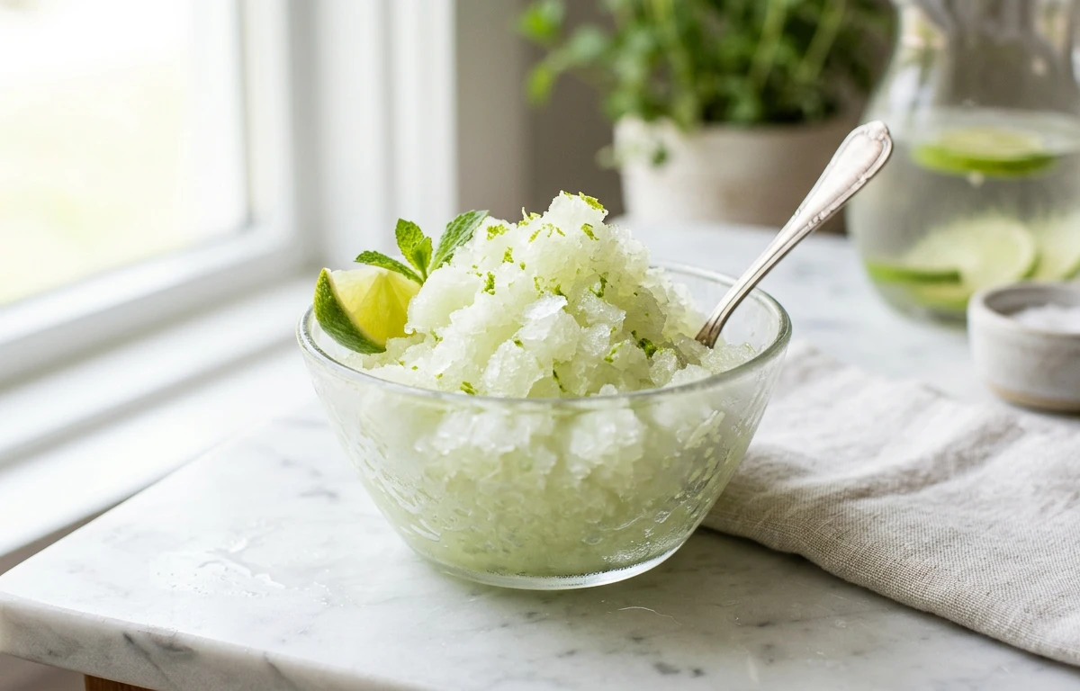 Two-Ingredient Honeydew-Lime Granita
