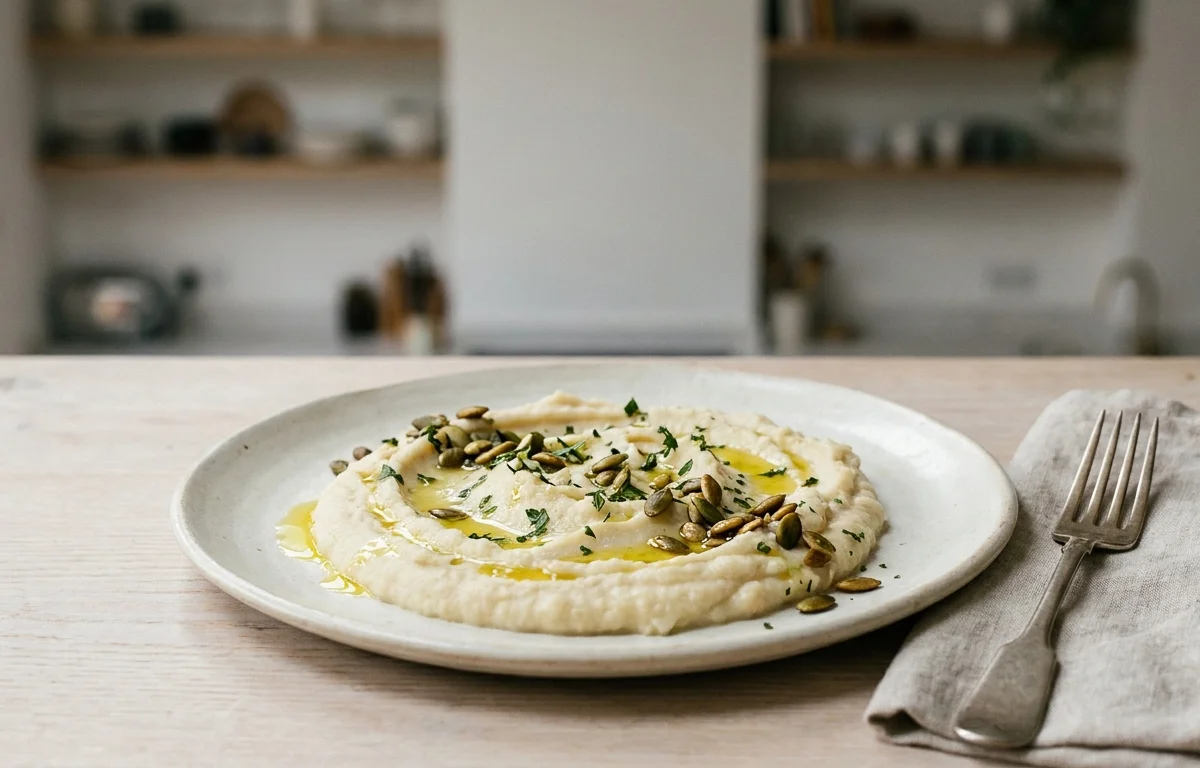 Vegan Low-Ox Cauliflower Cannellini Mash
