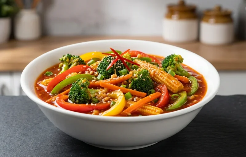 Vegetables in Hot Garlic Sauce
