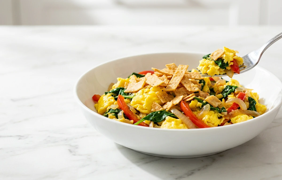 Veggie Scramble with Strip Crumbles