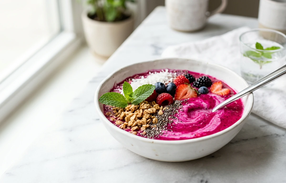 Vibrant Dragon Fruit Smoothie Bowl