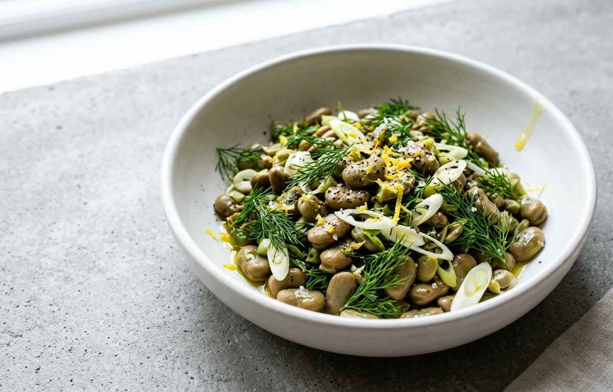 Warm Bean Salad with Dill & Lemon