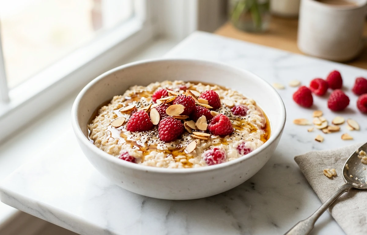 Warm Raspberry Oatmeal