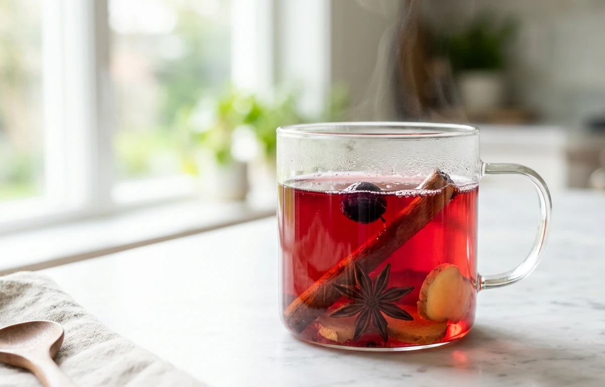 Warm Spiced Elderberry Drink