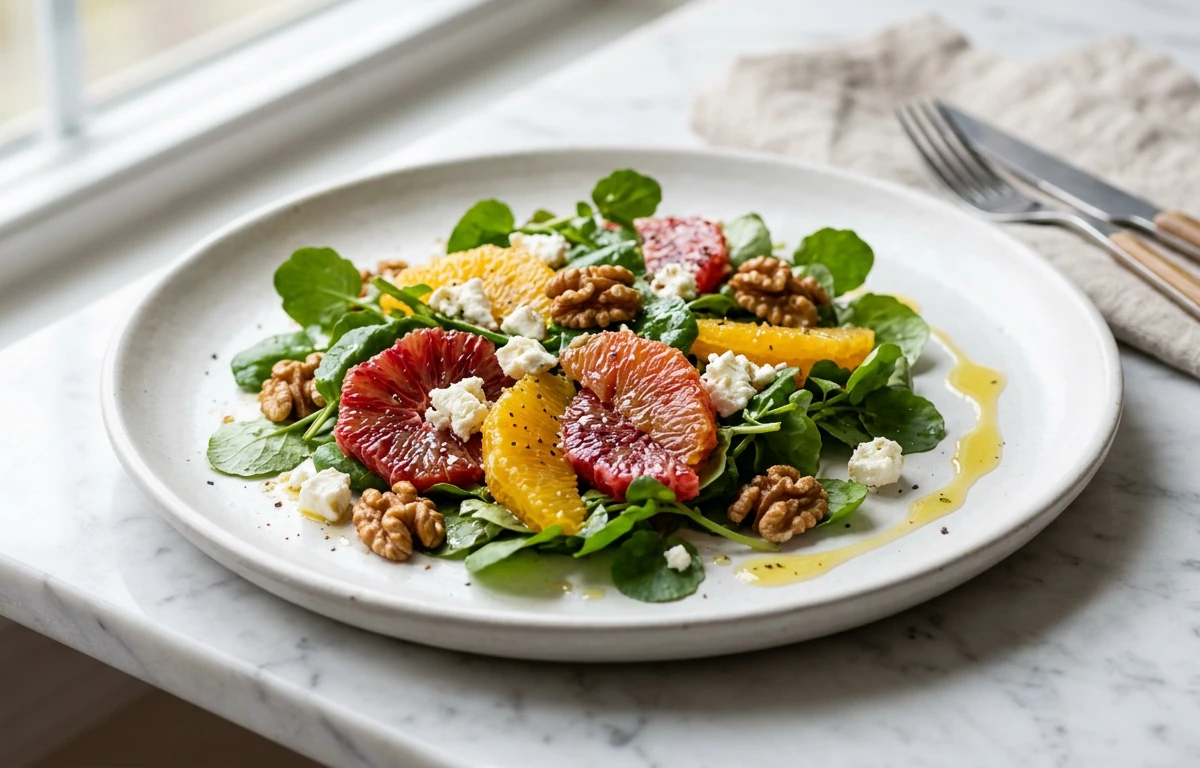 Watercress, Orange & Feta Salad