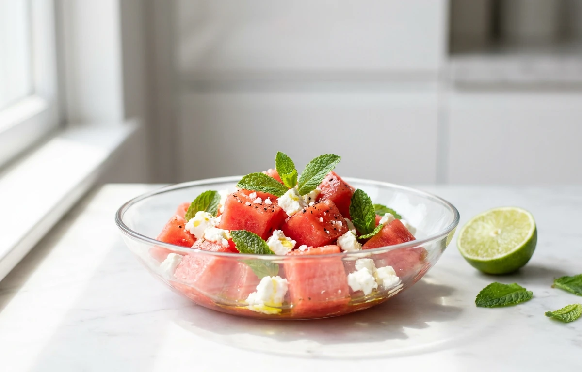 Watermelon, Feta & Mint Salad