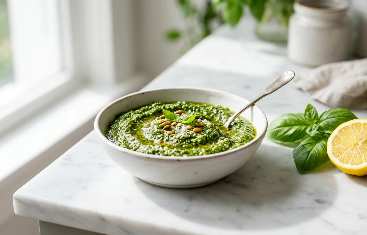Watermelon Seed & Basil Pesto