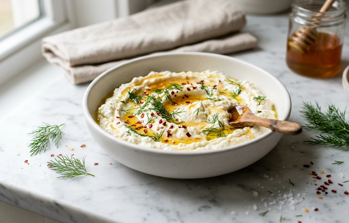 Whipped Feta Dip with Honey & Dill