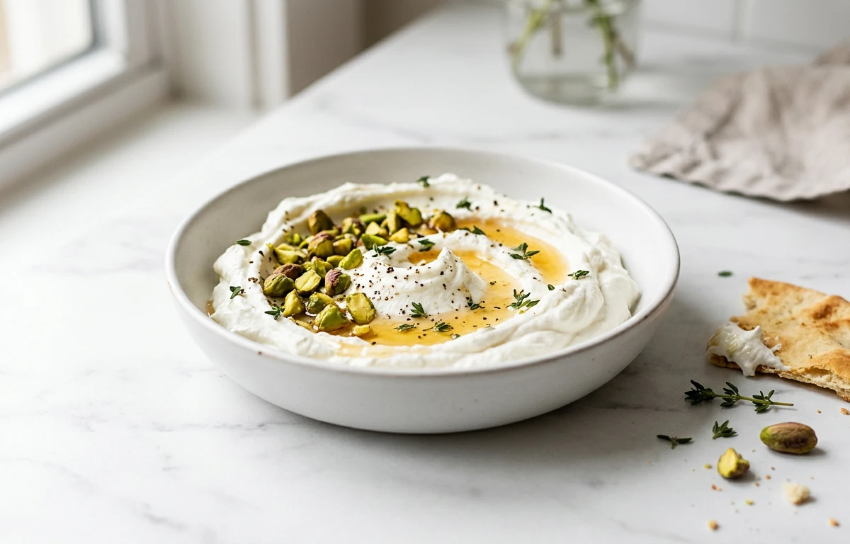 Whipped Goat Cheese Dip with Pistachios