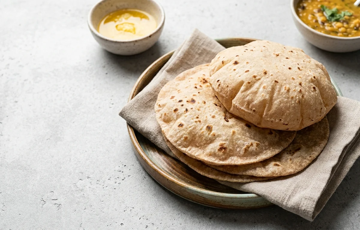 Whole Wheat Roti (Phulka)