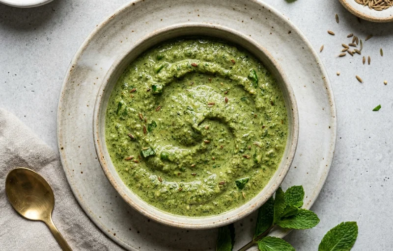 Yogurt-Spiced Mint Chutney