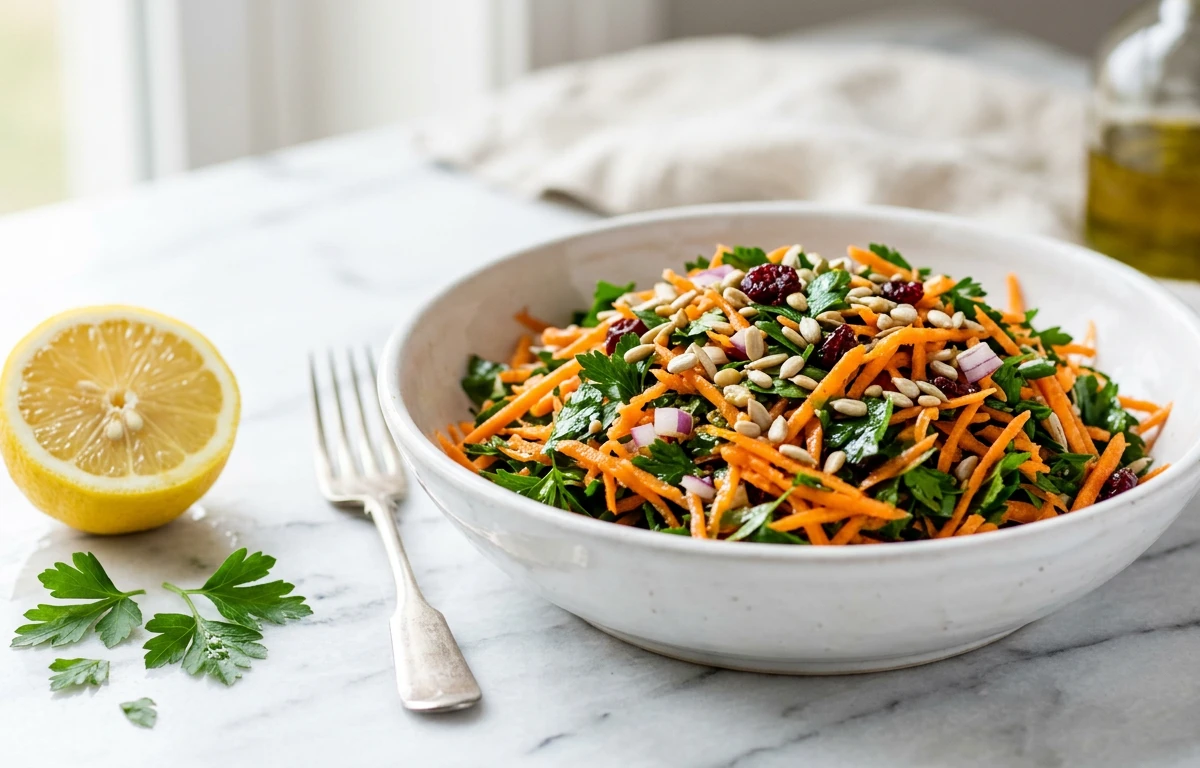 Zesty Shredded Carrot & Parsley Salad