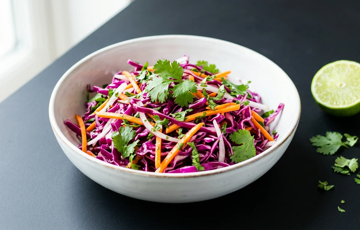 Zingy Red Cabbage Slaw